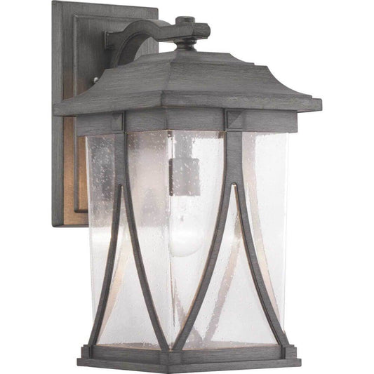 1 Light 20 inch Tall Outdoor Large Wall Lantern in Antique Pewter with Clear Seeded Glass 238812