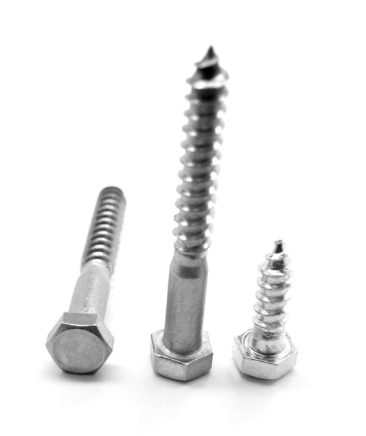 1/4x22-10 x 2x22 Hex Lag Screw Low Carbon Steel Zinc Plated Pk 712