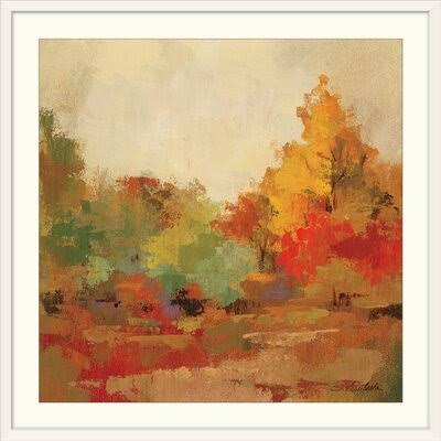 &Fall Forest II& by Silvia Vassileva Painting Print Winston Porter Size: 38x22 H x 38x22 W x 1x22 D, Format: White Framed